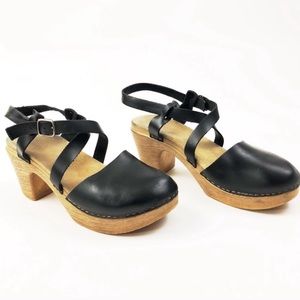 CALOU CLOGS SIZE 38 BLACK TILDA